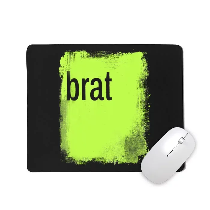 Brat Lime Green Trendy Grunge Design Apparel By Gu Mousepad