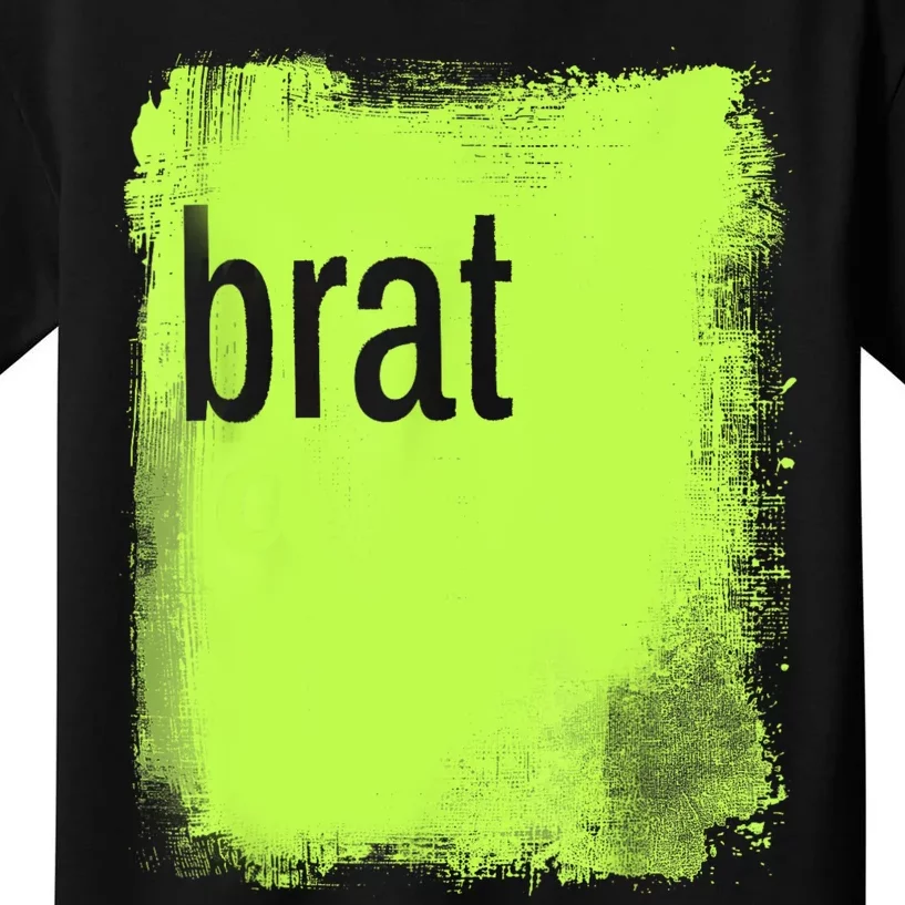 Brat Lime Green Trendy Grunge Design Apparel By Gu Kids T-Shirt