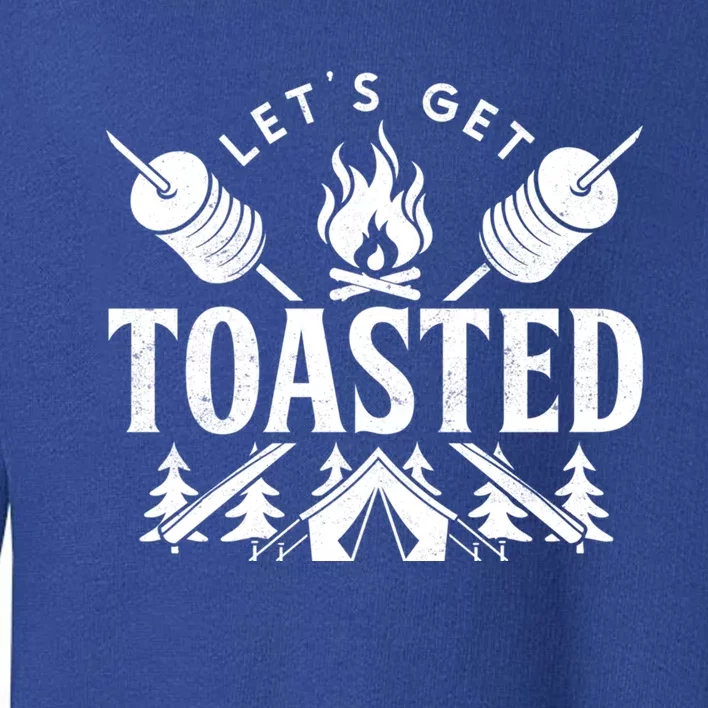 Bonfire Lets Get Toasted Friend Vacation Float Trip Graphic Great Gift Toddler Sweatshirt