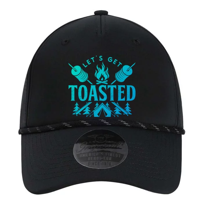 Bonfire Lets Get Toasted Friend Vacation Float Trip Graphic Gift Performance The Dyno Cap