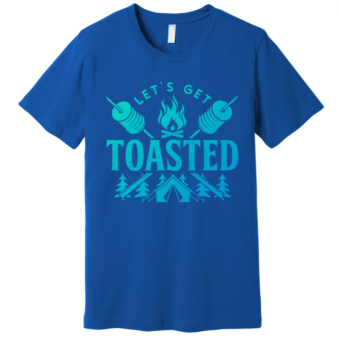 Bonfire Lets Get Toasted Friend Vacation Float Trip Graphic Gift Premium T-Shirt