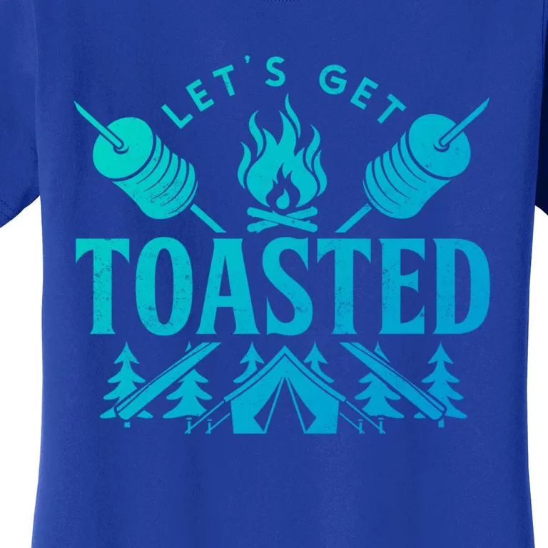 Bonfire Lets Get Toasted Friend Vacation Float Trip Graphic Gift Women's T-Shirt