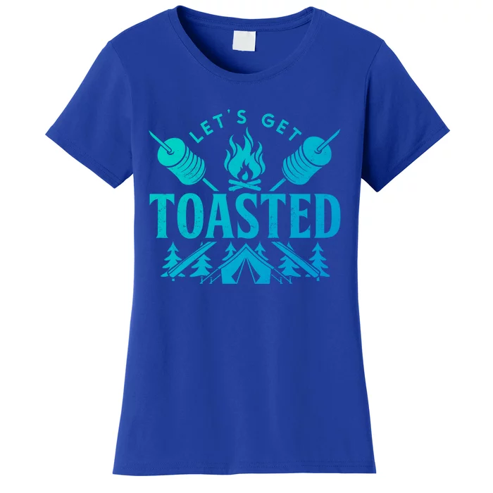 Bonfire Lets Get Toasted Friend Vacation Float Trip Graphic Gift Women's T-Shirt