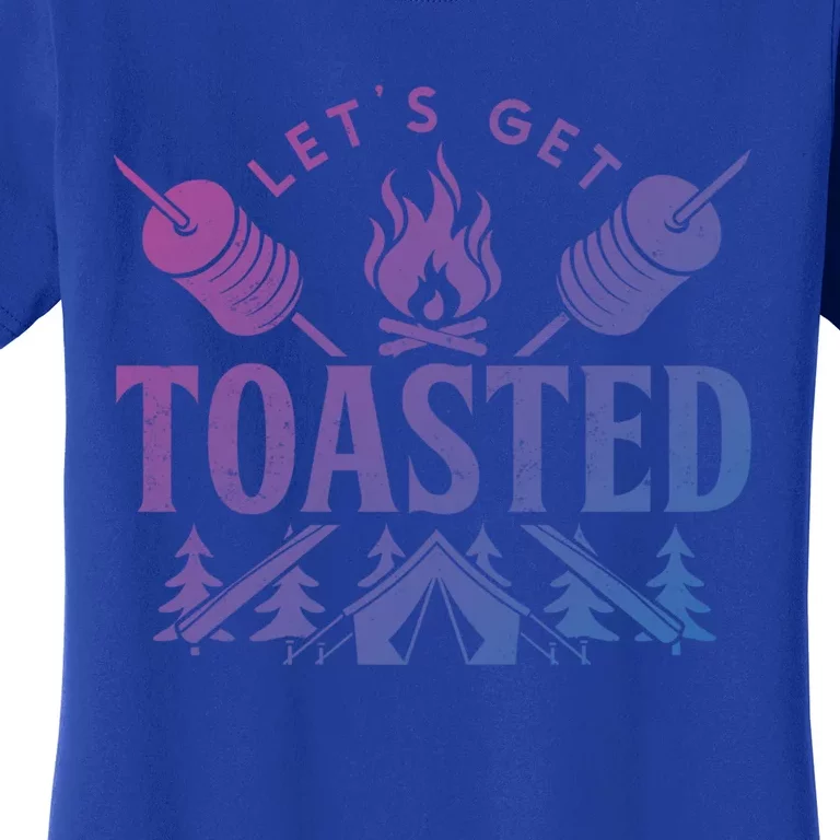 Bonfire Lets Get Toasted Friend Vacation Float Trip Graphic Gift Women's T-Shirt