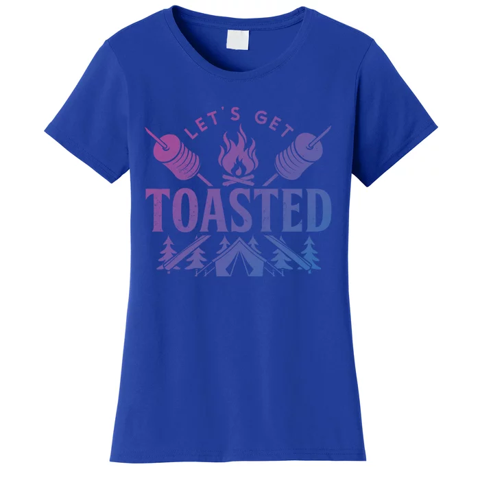 Bonfire Lets Get Toasted Friend Vacation Float Trip Graphic Gift Women's T-Shirt