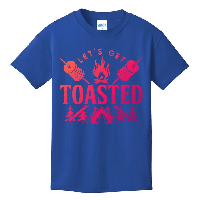 Bonfire Lets Get Toasted Friend Vacation Float Trip Graphic Gift Kids T-Shirt