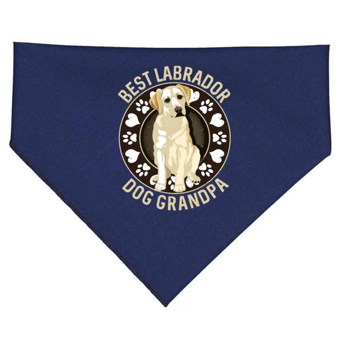 Best Labrador Grandpa Ever USA-Made Doggie Bandana