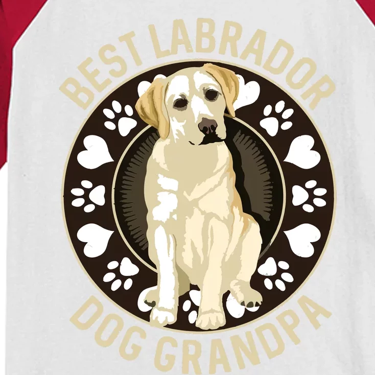 Best Labrador Grandpa Ever Kids Colorblock Raglan Jersey