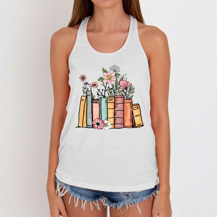 Book Lover Gift Reading Women's Knotted Racerback Tank