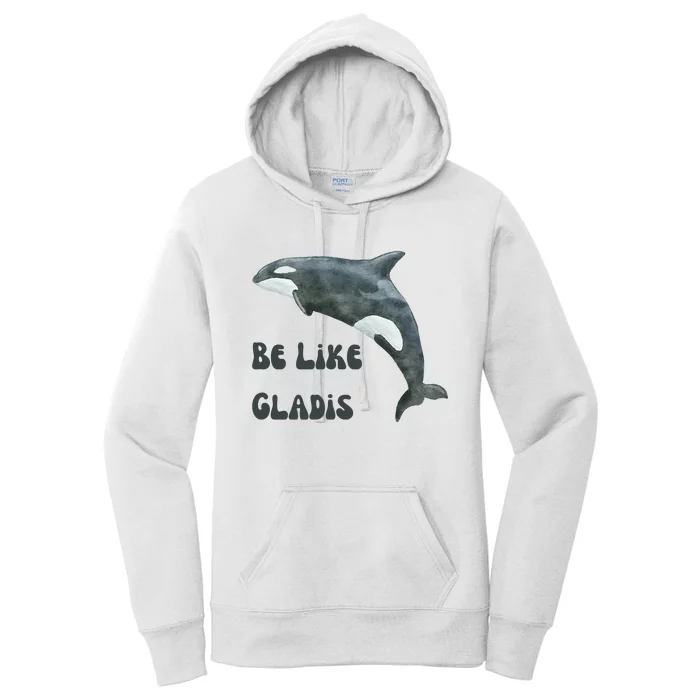 Be Like Gladis The Yacht Sinking Killer Whale Sink The Rich With White Gladys Women's Pullover Hoodie