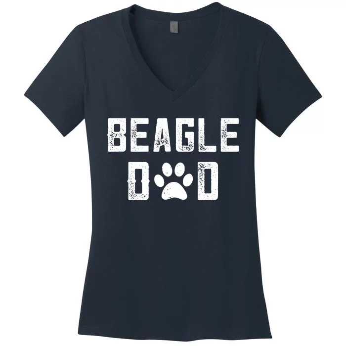 Beagle Lover Gifts I Love My Beagle Dad Beagle Owner Gifts Women's V-Neck T-Shirt