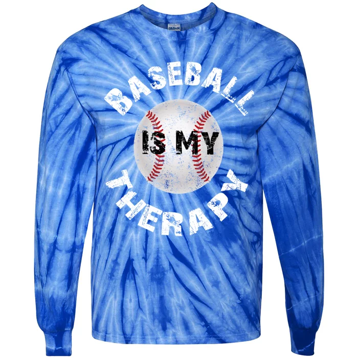 Baseball Lovers Gift Tie-Dye Long Sleeve Shirt