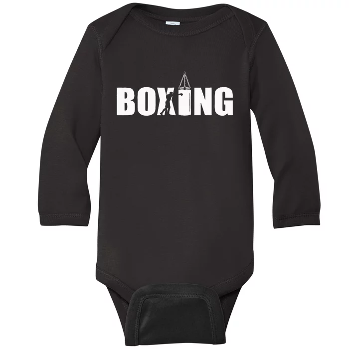 Boxing Lover Gym Boxer Kickboxing Kickboxer Enthusiast Baby Long Sleeve Bodysuit