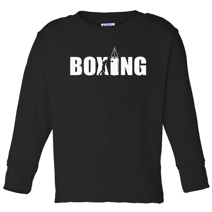 Boxing Lover Gym Boxer Kickboxing Kickboxer Enthusiast Toddler Long Sleeve Shirt