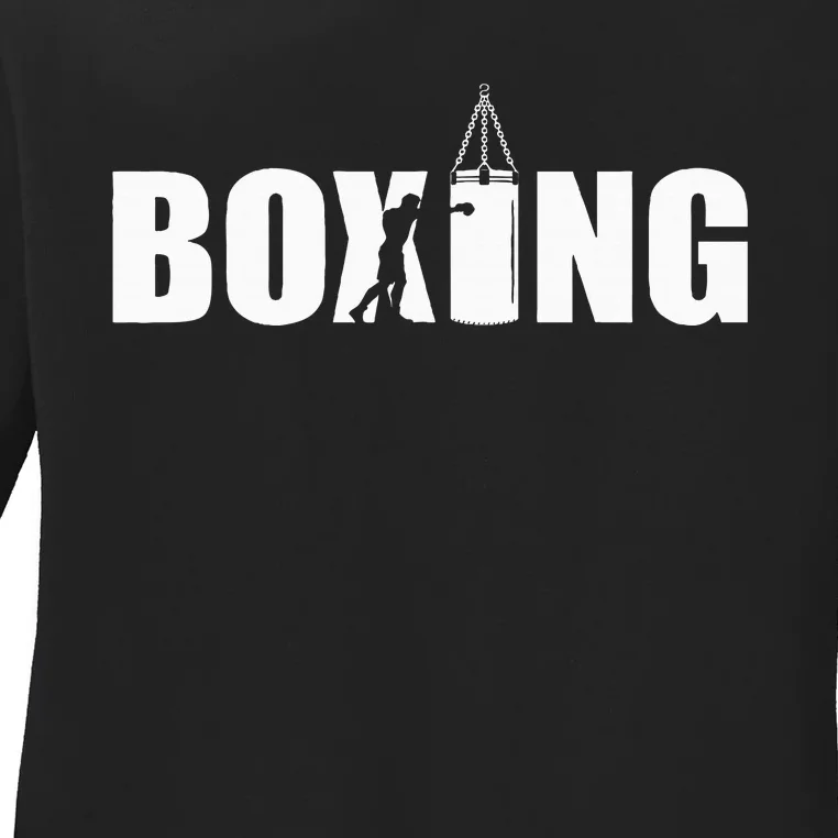 Boxing Lover Gym Boxer Kickboxing Kickboxer Enthusiast Ladies Long Sleeve Shirt