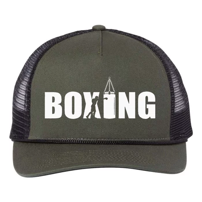 Boxing Lover Gym Boxer Kickboxing Kickboxer Enthusiast Retro Rope Trucker Hat Cap