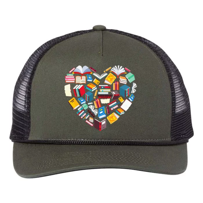 Book Lover Heart Shape reading club Librarian Library gifts Retro Rope Trucker Hat Cap