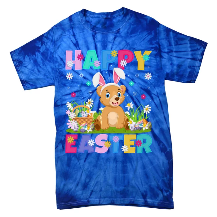 Bear Lover Happy Easter Bunny Bear Easter Sunday Gift Tie-Dye T-Shirt