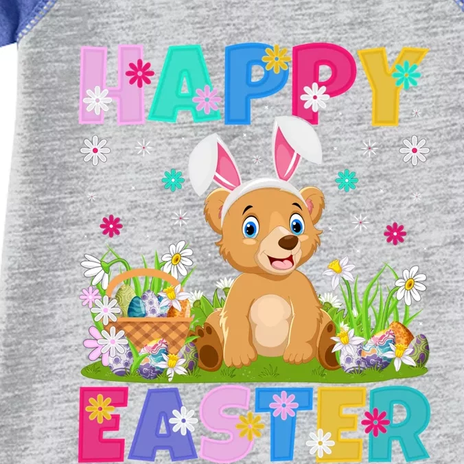 Bear Lover Happy Easter Bunny Bear Easter Sunday Gift Infant Baby Jersey Bodysuit