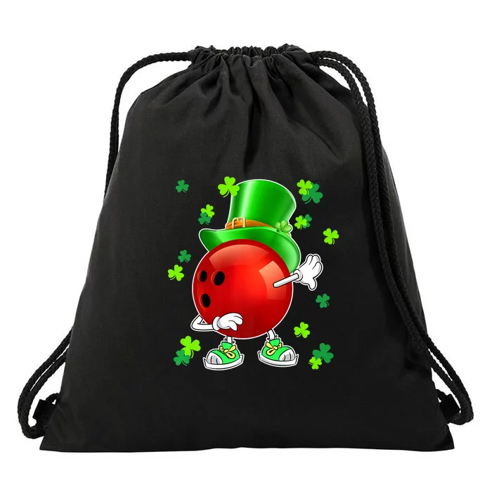 Bowling Leprechaun Hat Bowling Lover St. Patricks Day Gifts Drawstring Bag