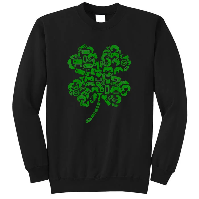 Funny Boys Gamer Gift Game Shamrock St Patricks Day Irish Boy Kids Sweatshirt