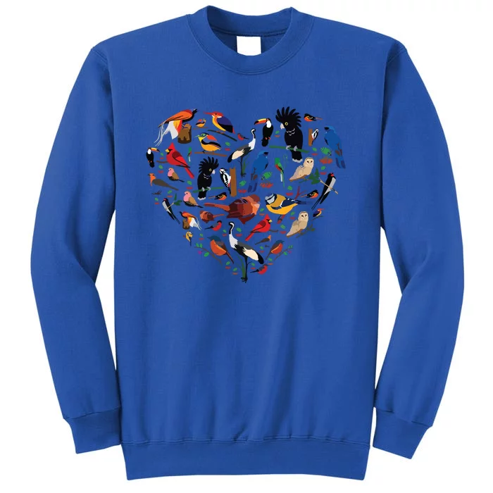 Birds Lover Heart Bird Watching Tall Sweatshirt