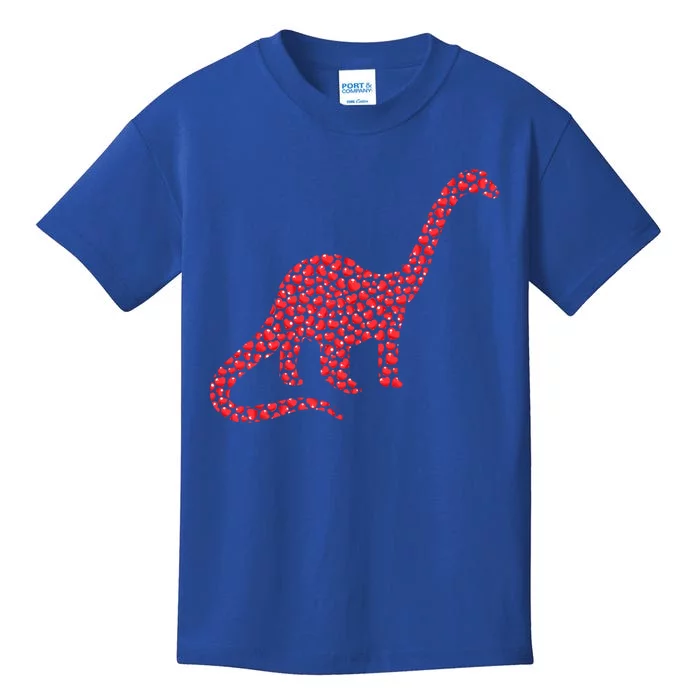 Brontosaurus Lover Heart Shape Brontosaurus Valentine's Day Cool Gift Kids T-Shirt