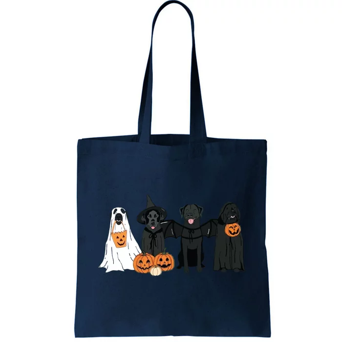 Black Labrador Halloween Halloween Dog Tote Bag