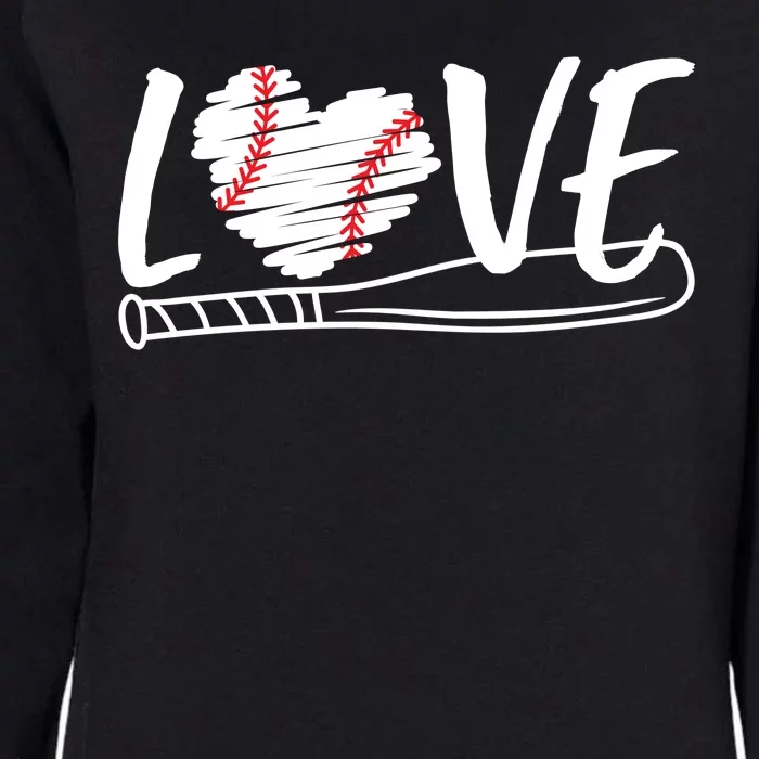 Baseball Love Heart Summer Sport Womens California Wash Sweatshirt