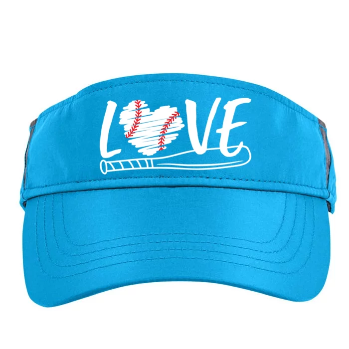 Baseball Love Heart Summer Sport Adult Drive Performance Visor