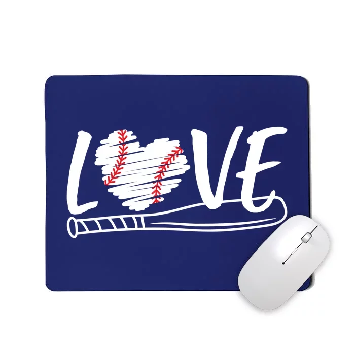 Baseball Love Heart Summer Sport Mousepad