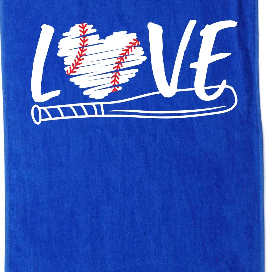 Baseball Love Heart Summer Sport Platinum Collection Golf Towel