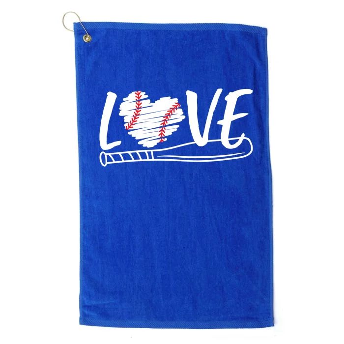 Baseball Love Heart Summer Sport Platinum Collection Golf Towel