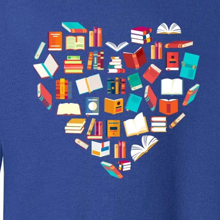 Book Lover Heart Shape Reading Club Librarian Bookworm Gift Funny Gift Toddler Sweatshirt