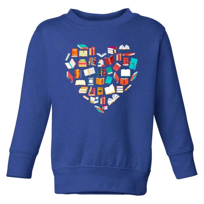 Book Lover Heart Shape Reading Club Librarian Bookworm Gift Funny Gift Toddler Sweatshirt