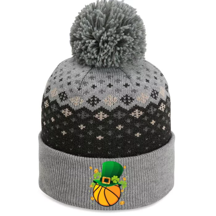 Basketball Leprechaun Hat Shamrock Irish St Patrick's Day Gift The Baniff Cuffed Pom Beanie