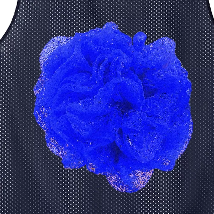 Blue Loofah Halloween Costume Luffa Mesh Bath Shower Sponge Mesh Reversible Basketball Jersey Tank