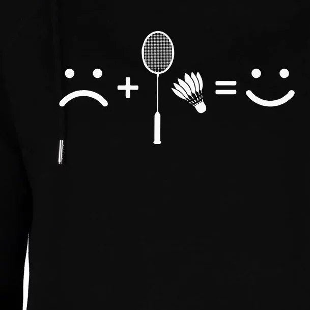 Badminton Love Happy Team Player Coach Womens Funnel Neck Pullover Hood