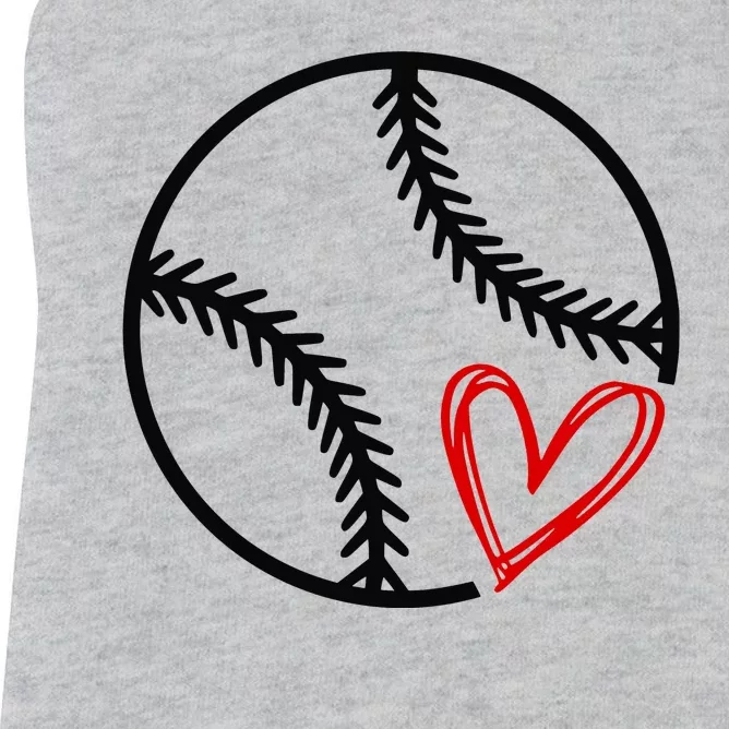 Baseball Lovers Heart Women's Racerback Tank