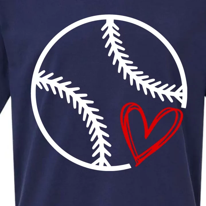 Baseball Lovers Heart Sueded Cloud Jersey T-Shirt