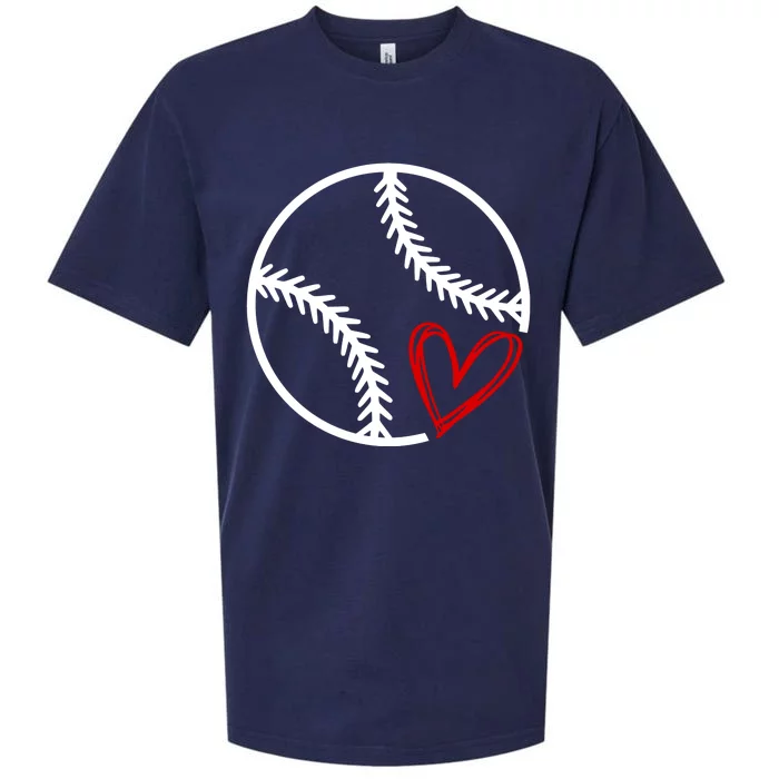 Baseball Lovers Heart Sueded Cloud Jersey T-Shirt