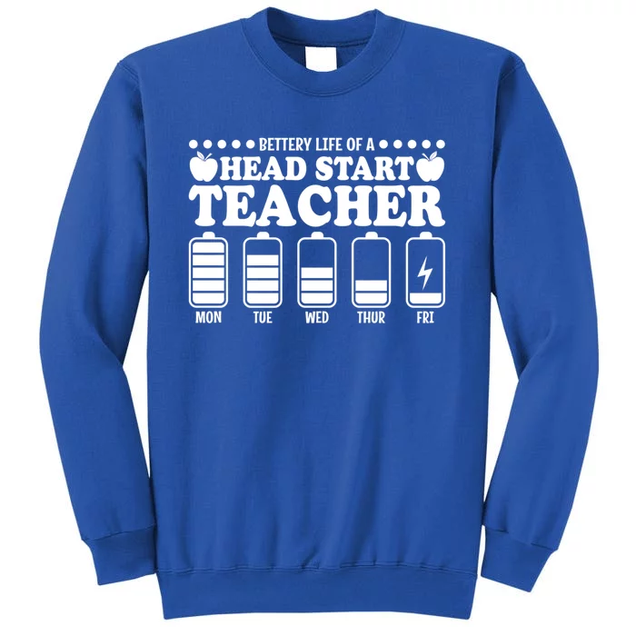 Battery Life Head Start Teachers Funny Head Start Teacher Meaningful Gift Tall Sweatshirt