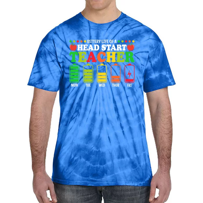 Battery Life Head Start Teachers Funny Head Start Teacher Great Gift Tie-Dye T-Shirt