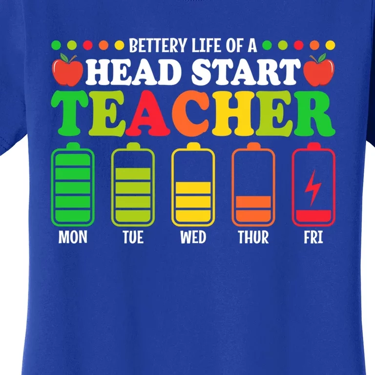 Battery Life Head Start Teachers Funny Head Start Teacher Great Gift Women's T-Shirt