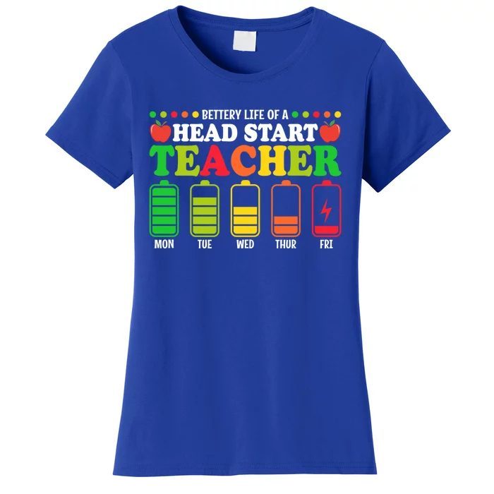 Battery Life Head Start Teachers Funny Head Start Teacher Great Gift Women's T-Shirt