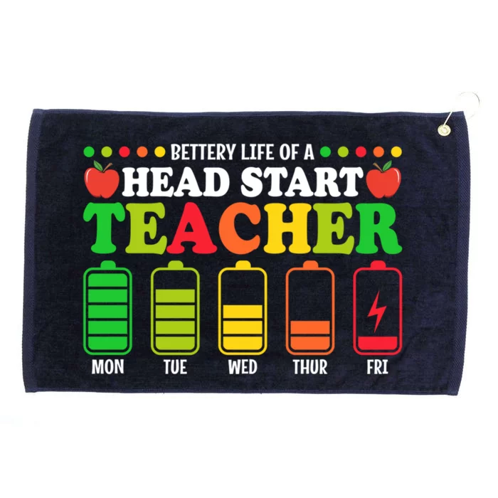 Battery Life Head Start Teachers Funny Head Start Teacher Great Gift Grommeted Golf Towel