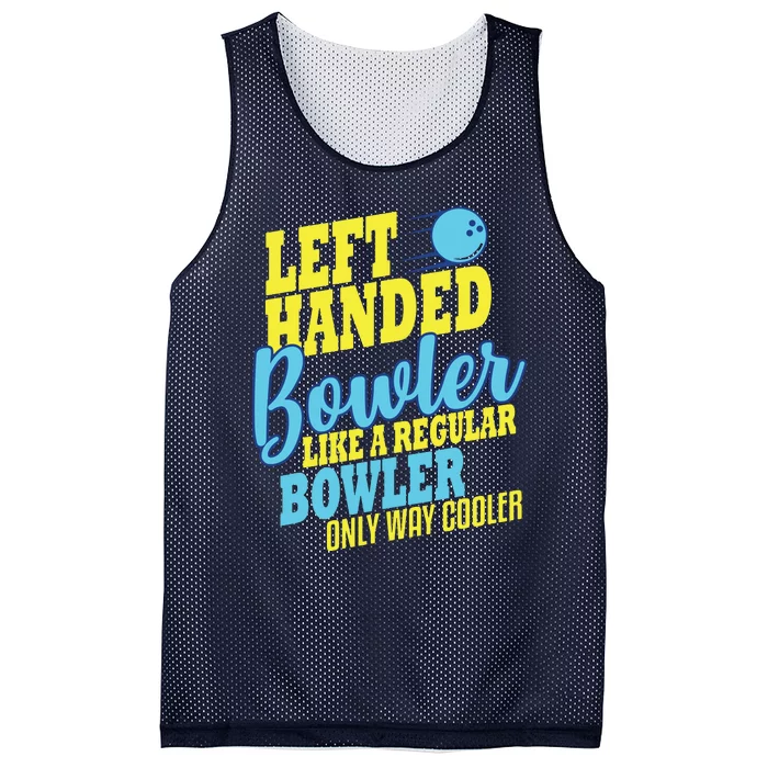 Bowling Left Handed Bowler Funny Team Mesh Reversible Basketball Jersey Tank