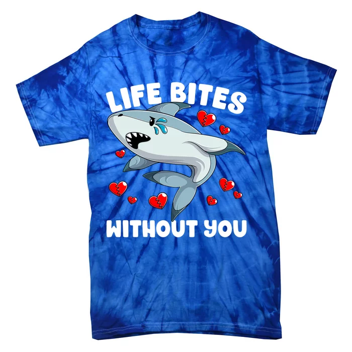 Broken Love Hearts Valentines Day Shark Jawsome Meaningful Gift Tie-Dye T-Shirt