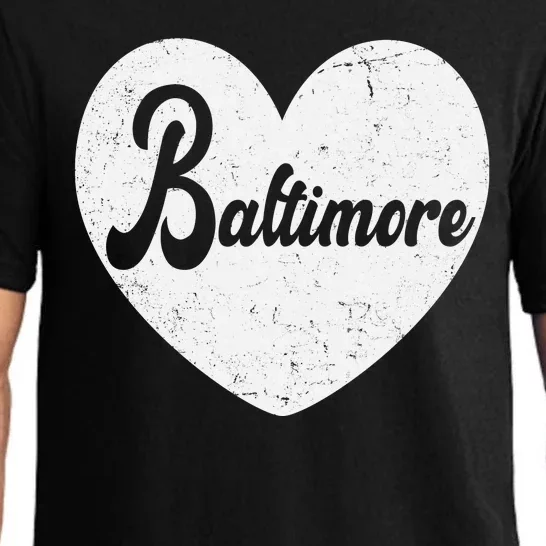 Baltimore Love Heart Support Tribute Pajama Set