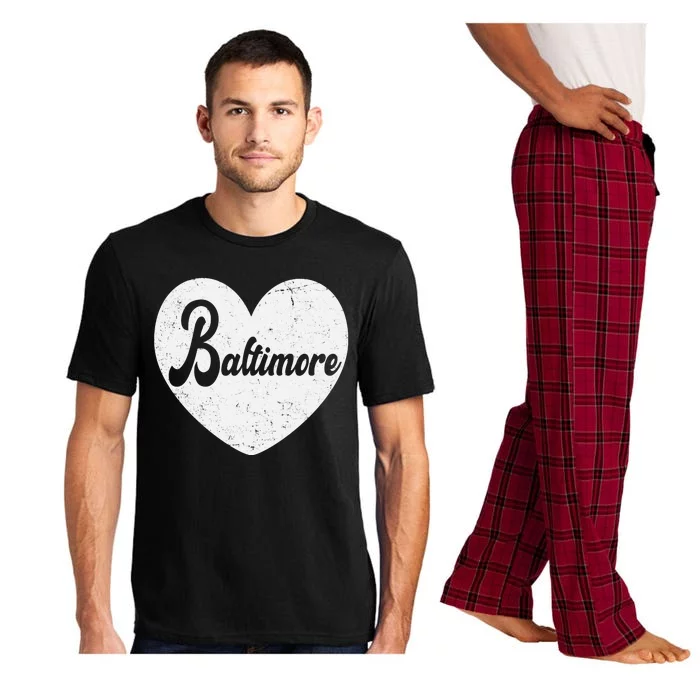 Baltimore Love Heart Support Tribute Pajama Set